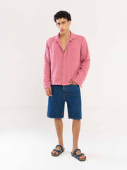 Rose Pink Gauze Holiday Shirt